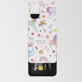 Magical Pastel Unicorn Floral Android Card Case