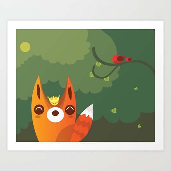 Kingfox Art Print