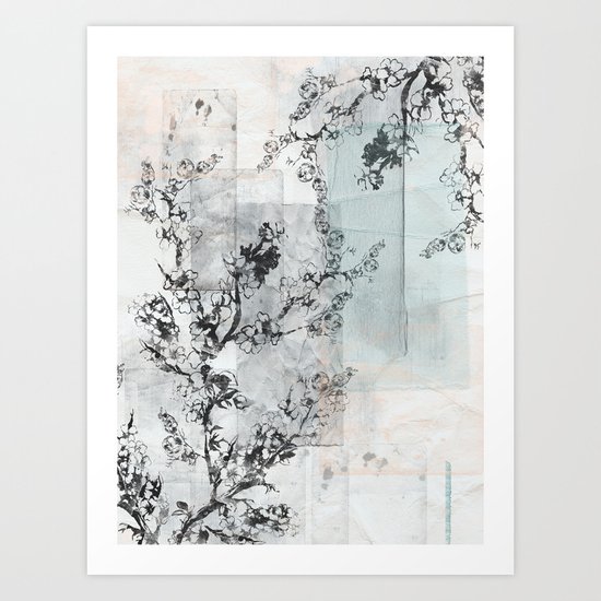 VINTAGE FLORAL Art Print