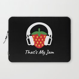 Thats My Jam Strawberry Fruit Headphones Laptop Sleeve