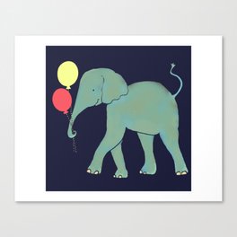 Baby Elephant with Balloons  Canvas Print