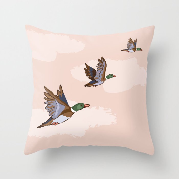 Flying Ducks Throw Pillow By Angiespurgeon Society6