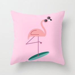 Chic flamingo in the tropical Throw Pillow