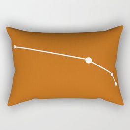 Aries (White & Bronze) Rectangular Pillow