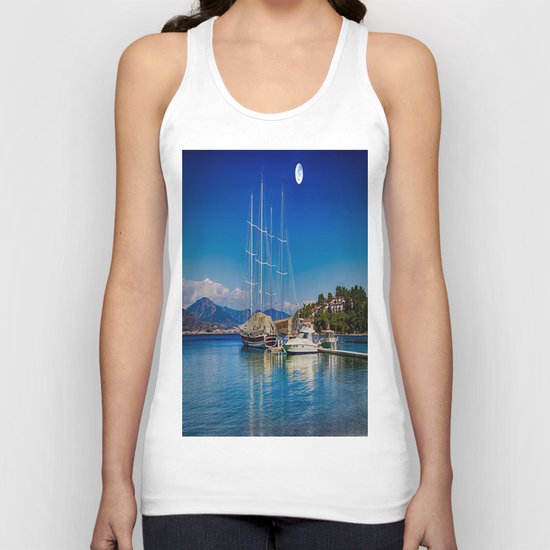 blue Unisex Tank Top