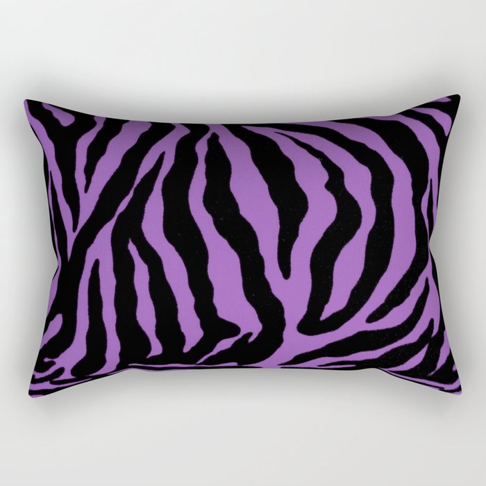 Purple Zebra Background Rectangular Pillow