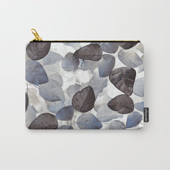 Blue Leaves Carry-All Pouch