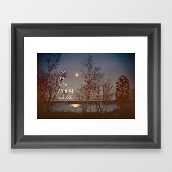 To the Moon and Back Framed Art Print