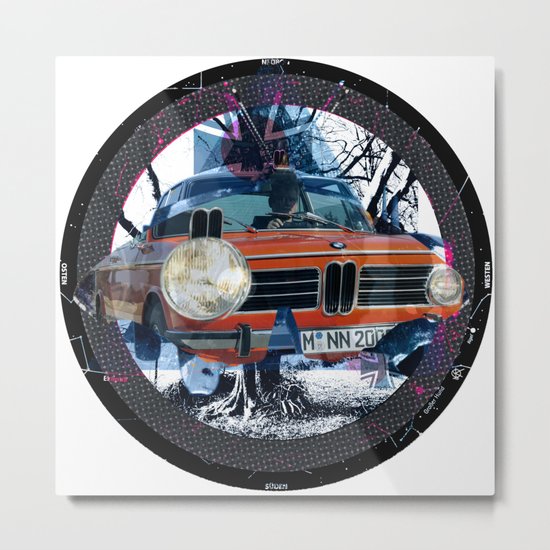 Orange Butterfly Invasion · Shotgun Seat Metal Print