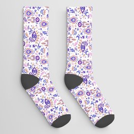 Whimsical Evil Eye Surface Pattern Socks