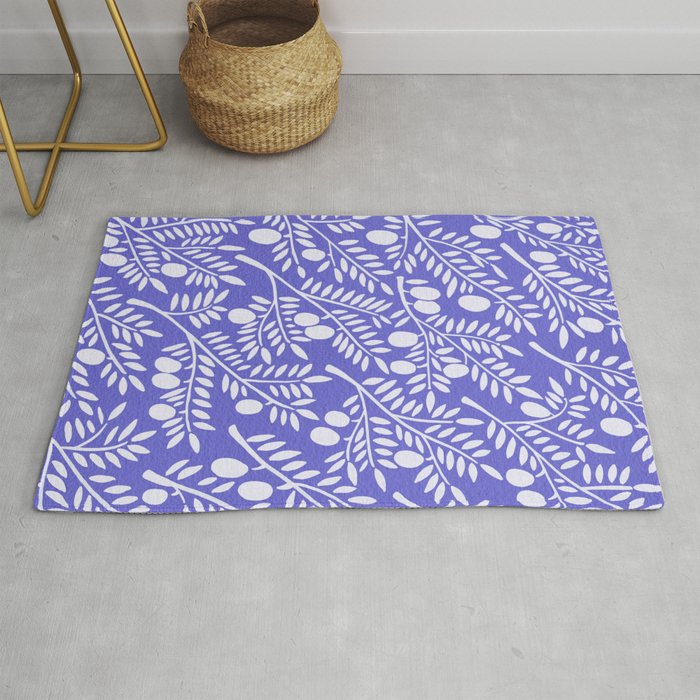 Olive Branches – Periwinkle Rug