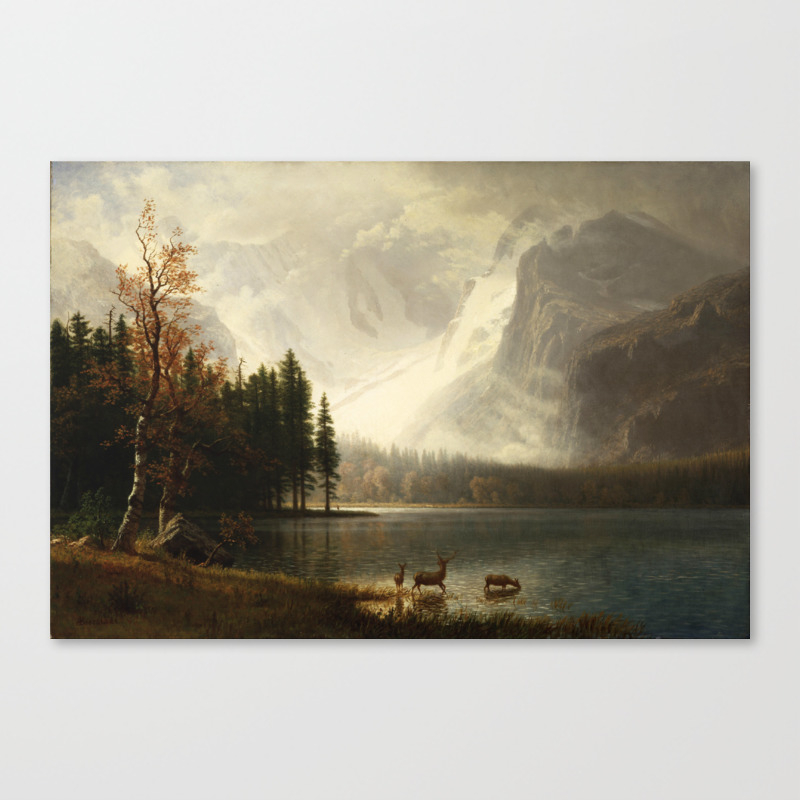 Albert Bierstadt Estes Park Colorado Whyte S Lake Canvas Print By