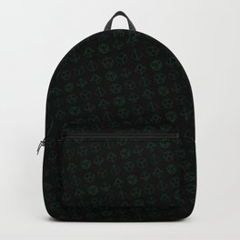 D&D Green Dice Pattern Backpack