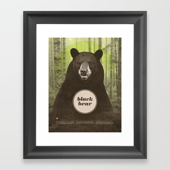 Black Bear Framed Art Print