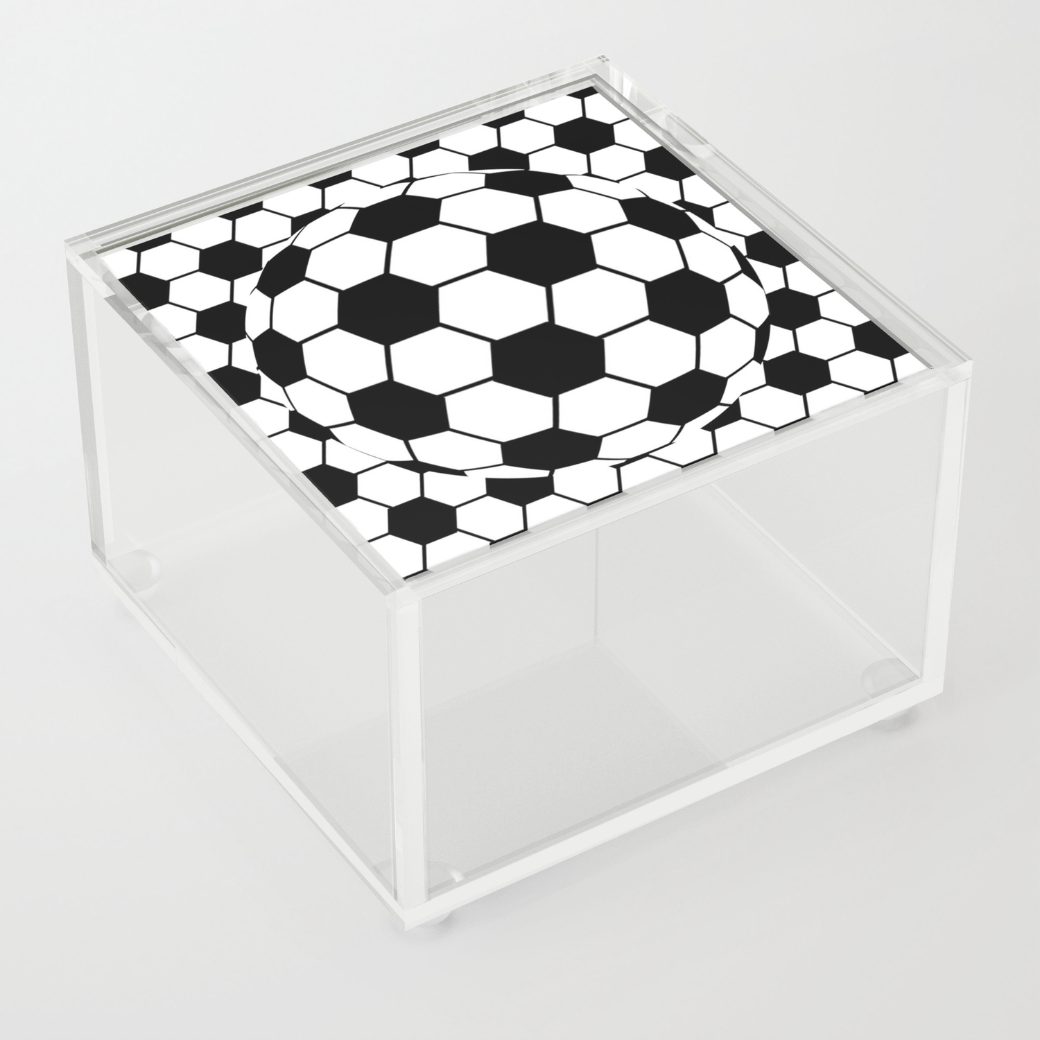 Black And White 3d Ball Pattern Deign Acrylic Box By Efratul