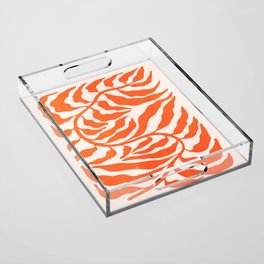 Funky Fern: Orange Peach Edition Acrylic Tray