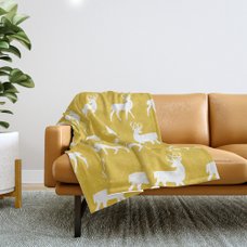Mid Century Modern Cosmic Star Pattern 693 Cream Turquoise Olive Throw Blanket by Tony Magner Society6