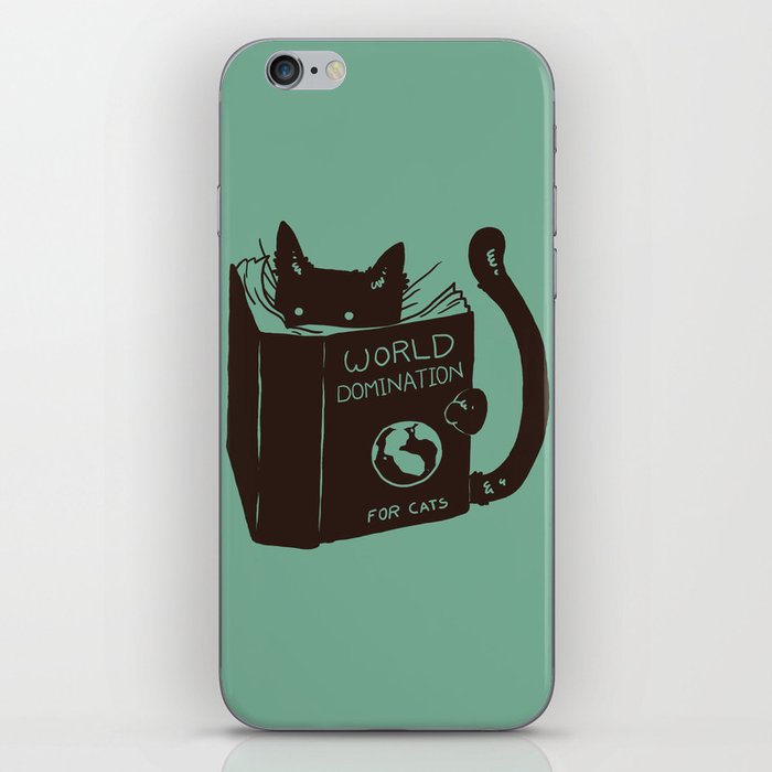 World Domination for Cats (Green) iPhone Skin
