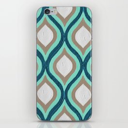 Optical Waves – Teal & Turquoise iPhone Skin