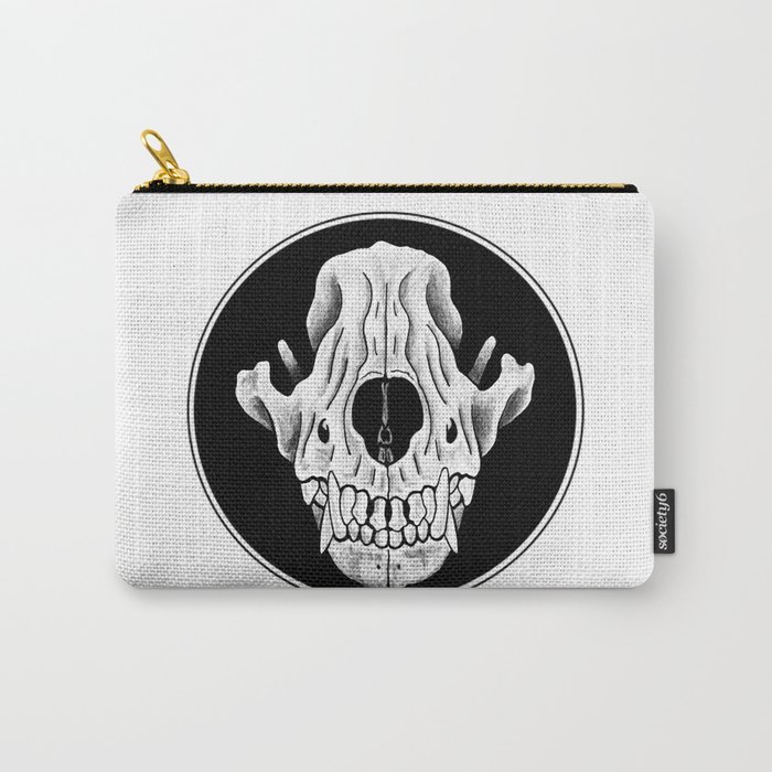 Amos Fortune Circle Skull Logo Carry-All Pouch
