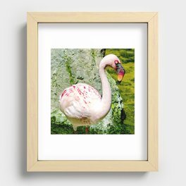 Flamingo at Rave Party Recessed Framed Print