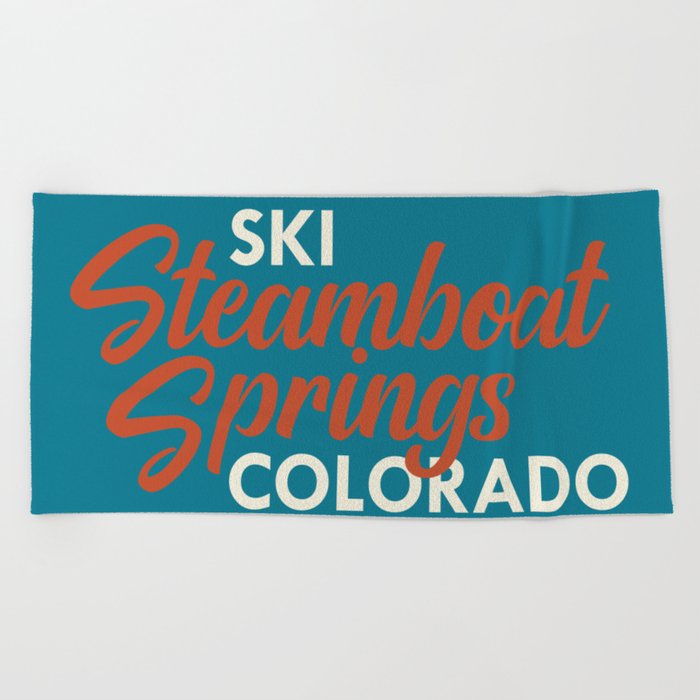 Steamboat Springs Vintage Ski Poster Beach Towel