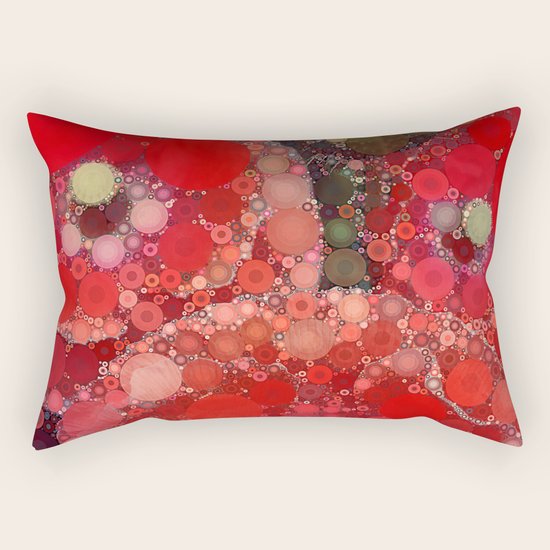 Red Poppies Rectangular Pillow