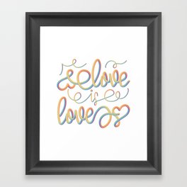 Love Is Love | Pride | LGBTQIA+ Framed Art Print