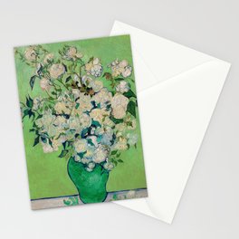 Roses, 1890 by Vincent van Gogh Stationery Card