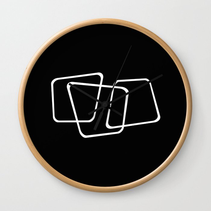 Simply Minimal 2 - Abstract, black and white Wall Clock