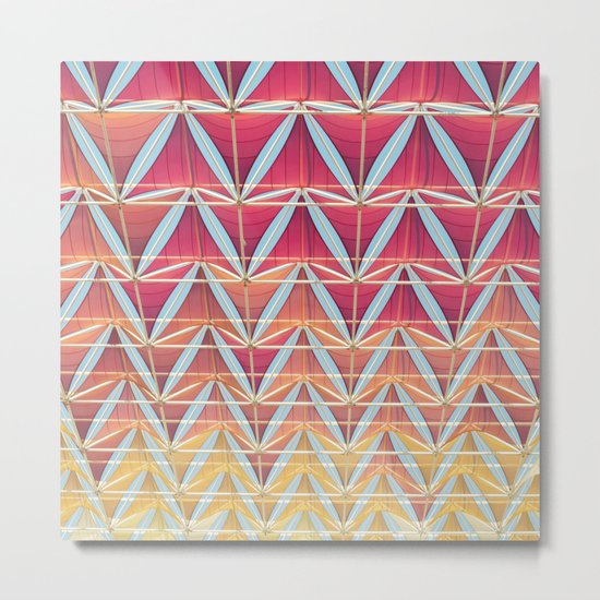 From pink to yellow pattern Metal Print