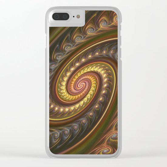 Spirals in a spiral, fractal abstract Clear iPhone Case