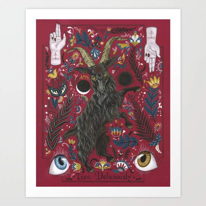 Black Phillip Art Print By Mheldillustration Society6