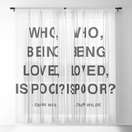 Oscar Wilde Love Quotes  Sheer Curtain