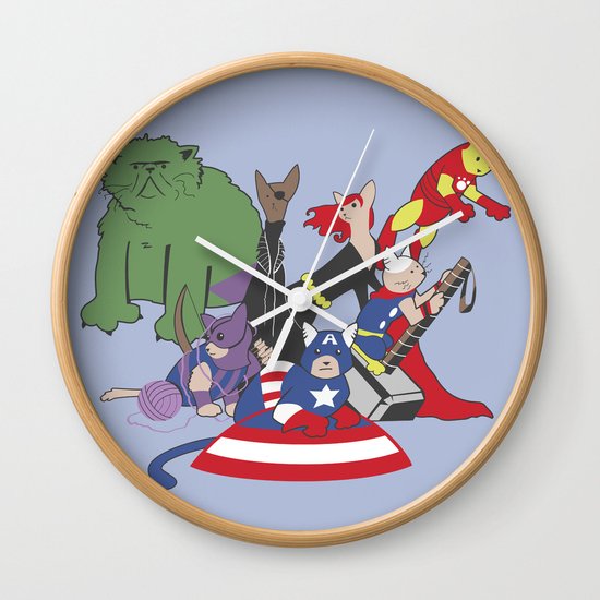 The Catvengers - Earth's Mightiest Kitties Wall Clock