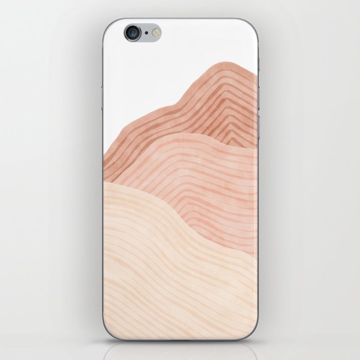 Abstract pastel watercolor mountains iPhone Skin