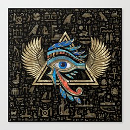 Egyptian Eye of Horus - Wadjet Ornament Canvas Print
