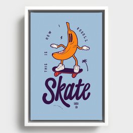 Banana Skater Framed Canvas