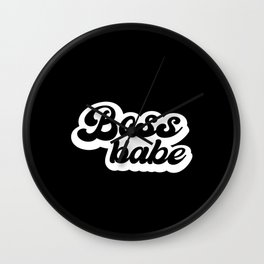 Boss Babe Softgirl Proud Woman Wall Clock | Schnappeboss Babe, Neonbossbabe, Babepower, Artisticboss Babe, White, Boss, Softgirl, Bossbabemeaning, Graphicdesign, Adorablebossbab 