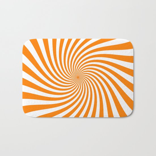 Swirl (Orange/White) Bath Mat