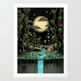 Magical Forest (in colour) Art Print