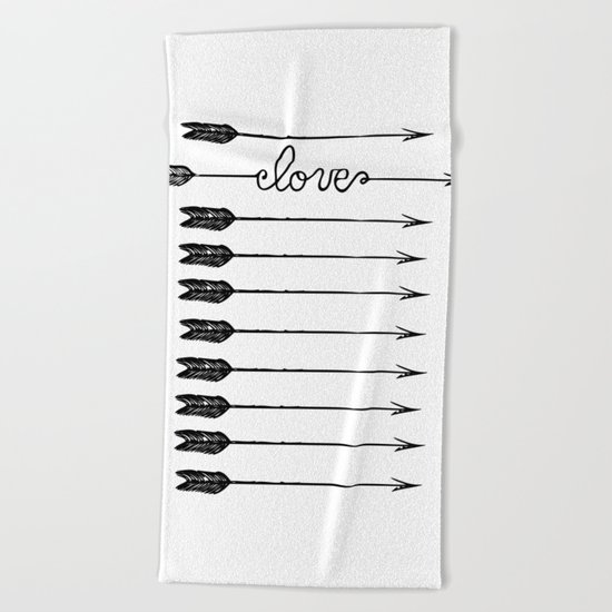 Love Arrows Beach Towel