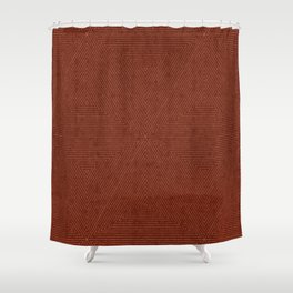 boho triangle stripes - rust Shower Curtain