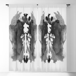 Form Ink Blot No. 11 Blackout Curtain | Double, Painting, Abstract, Watercolour, Rorschach, Graphic, Splash, Ink, Paint, Geometric 