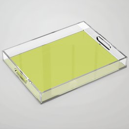 Tropical Dark Lime Green Yellow Solid Color Pairs Valspar Lime Burst 6007-10B Acrylic Tray