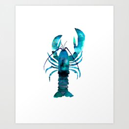 Blue Lobster Art Print