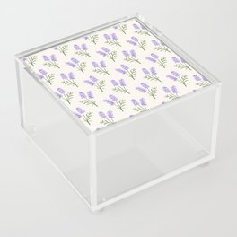 Hand drawn vector seamless pattern of  violet lavender flowers Acrylic Box
