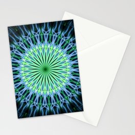 Light blue and light green mandala Stationery Card