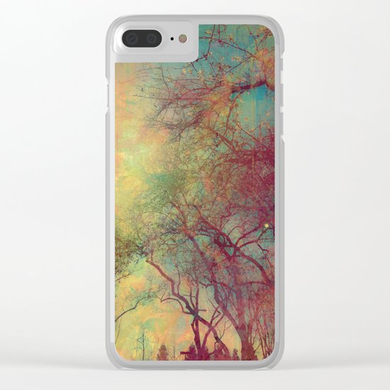 Tree Silhouette, Autumn Sunset Clear iPhone Case