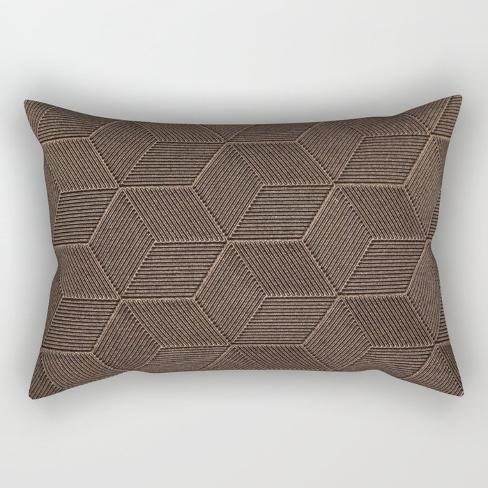 Dark brown leather texture Rectangular Pillow